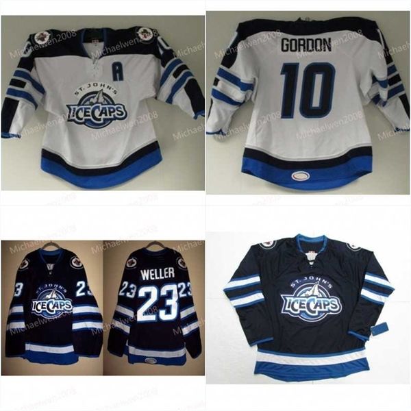 CeoMitNess Men St JohnsIce Caps Jersey 10 Gordon 29 Patrik Laine 26 Blake Wheeler 55 Mark Scheifele 9 Kane Maglie da hockey