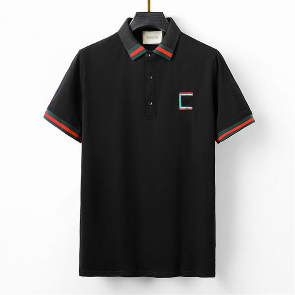 

brand man polo shirt summer business leisure cotton loose half sleeve embroidered lapel paul men's short sleeve t-shirt*75, White;black