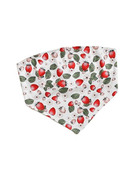 

strawberry & floral print bandana tube d0hy#, White