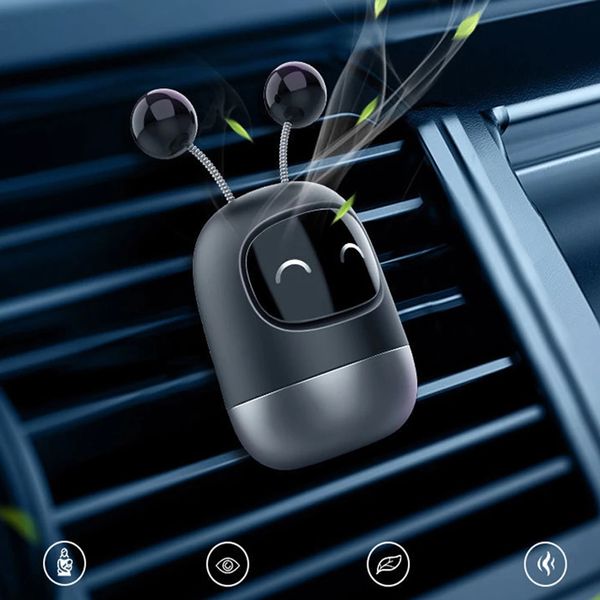 Óleos essenciais Difusores Carro Air Scownener Auto Creative Mini Robot Robot Air Vent de ventilação de aromatismo de aromationamento de aromotivo de aromotivo