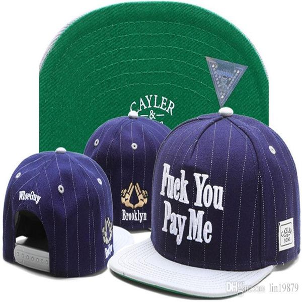 

cayler & sons you pay me baseball caps camo hip-hop gorras bones snapback sport hats for men women snap back flat242p, Blue;gray