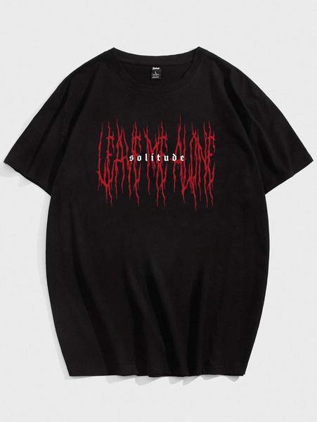 

romwe guys letter graphic tee s7ki#, White;black