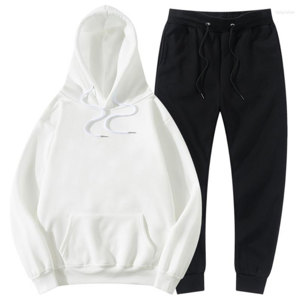 

men's tracksuits 2022 women's pure color pullover pants autumn and winter fashion suit simple comfortable, Gray