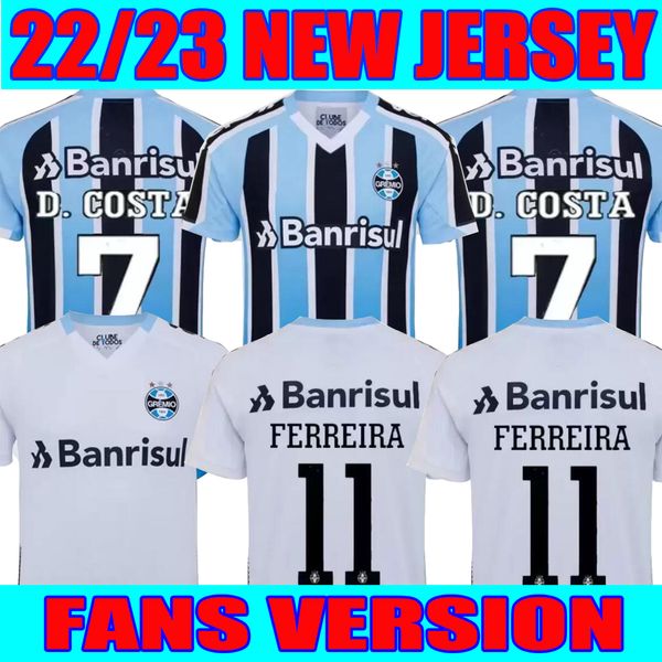 

22 23 gremio geromel mens soccer jerseys 2022 2023 kannemann luan azevedo evrton home away football shirts camisetas de futebol uniforms, Black;yellow