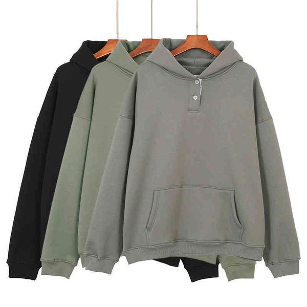 

off fashion t-shirts fleece new henry pullover hoodie in autumn and winter 2021, Black
