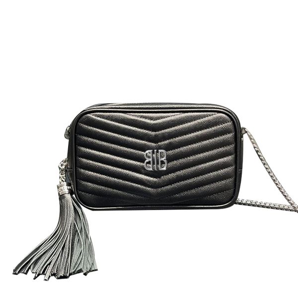 

designer bags fashion genuine leather black single shoulder bag 18cm