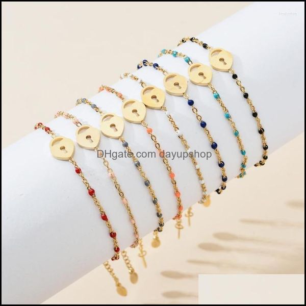 

charm bracelets fashion stainless steel accessories simple cute gold hear dhc1d, Golden;silver