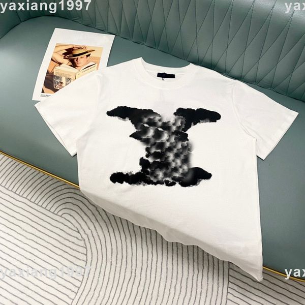 

2022ss spring and summer new shirt high grade cotton sweatshirts printing short pants sleeve round neck panel t-shirt size s-m-l-xl--xxxl, Black;brown