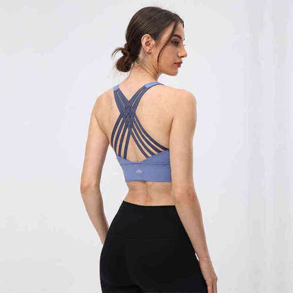 

bras lulu brand yoga bra women's moisture absorption perspiration shockproof running sports fitness vest rimless beautiful back underwe, Red;black