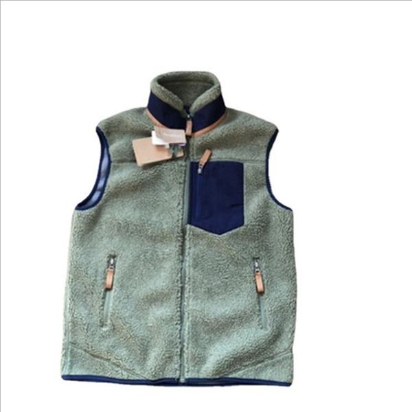

fleece coats for men designer thick warm vest luxury classic retro-x autumn winter couple models lamb cashmere fleece vests for wan and wome, Black;white