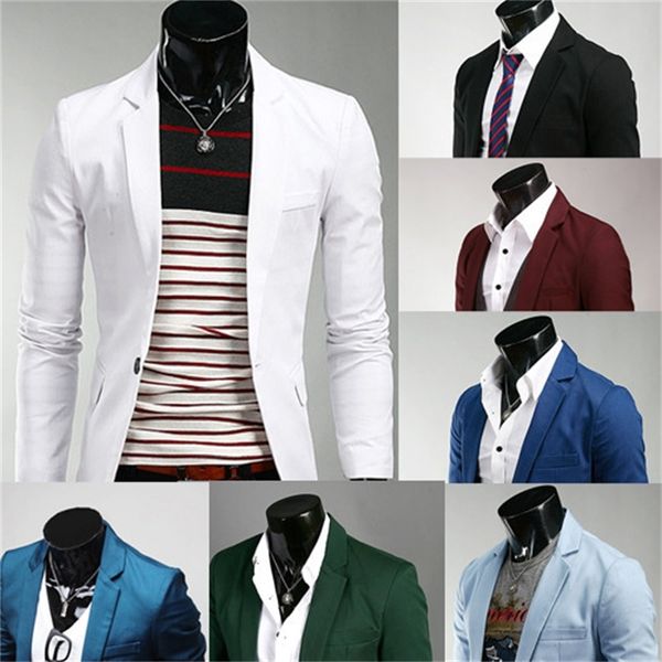 

men's suits & blazers 2022 spring men's solid color suit casual round hem side slit youth fashion hm5n, White;black