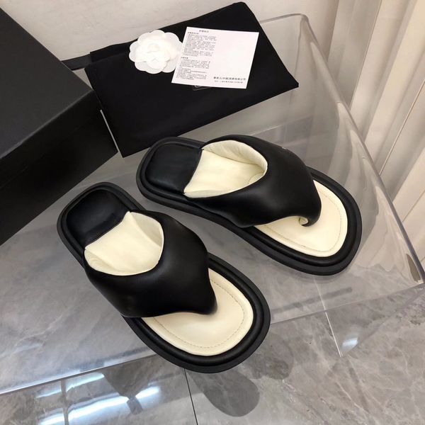 

women shoes designer slippers slides sandals foam runners soft genuine leather designer sliders beach holiday color comfort flat bottom logo, Black