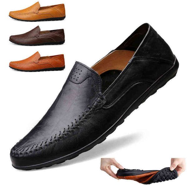 Vestido homens vestindo sapatos de casamento sapatos de tamanho grande masculino e verão casual buraco dirigindo preguiçoso Hollow fora 220714