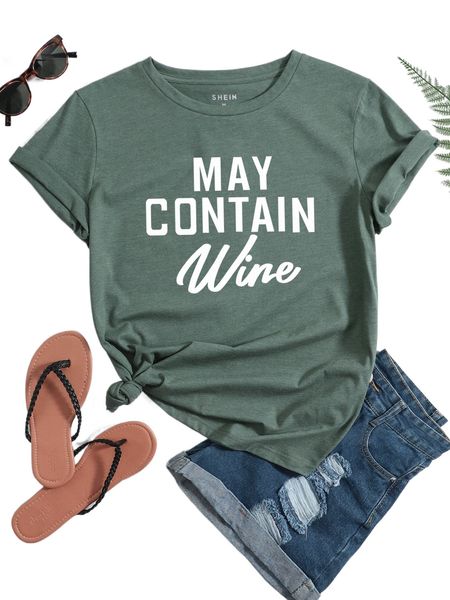 

letter graphic round neck tee e62e#, White