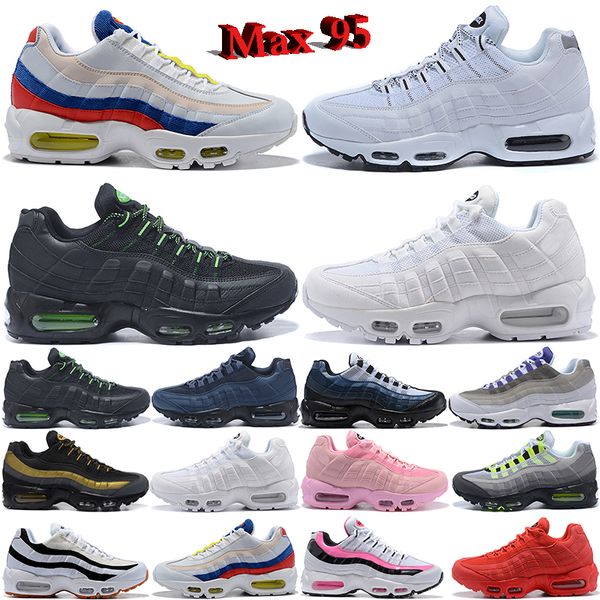 

designer mx 95 running shoes man woman og neon 95s what the ultramarine red rose pink suede blue corduroy outdoor sports size 36-45 nice