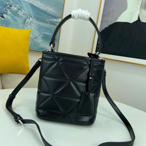 

premium quality tote messenger bags ladies designer luxury fashion triangle leather bucket bag saffiano