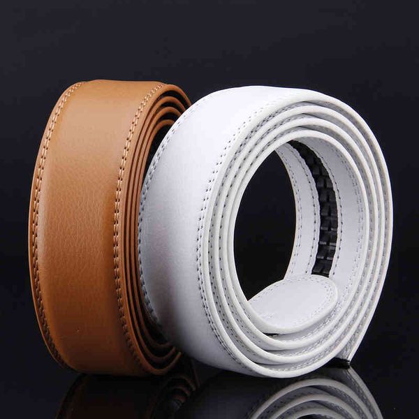 

3.5cm belts width automatic strap genuine leather designer mens luxury waist no buckle white red yellow 7doj, Black;brown