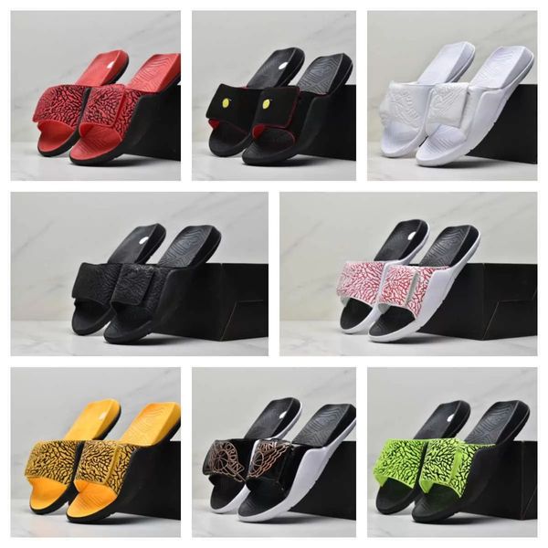 

hydro slides slippers royal men women  xii hydros space jam black cat dark stucco camo summer flint bred chicago he got game grape obsidian