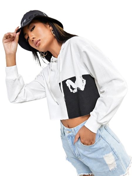 

x sivan karim raw hem figure graphic hoodie t4bk#, Black