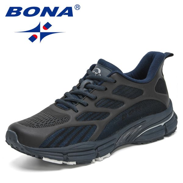 Bona designers Mesh Sports Running Shoes Men Sapatos ao ar livre Man Sênis casuais calçados não -deslocados 220606