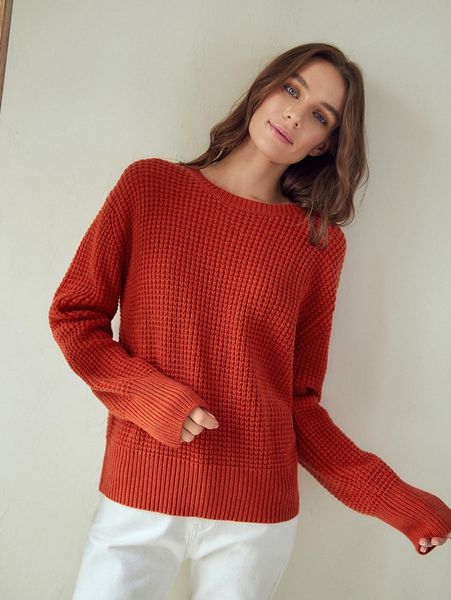 

motf premium cashmere blend waffle knit sweater e62i#, White;black