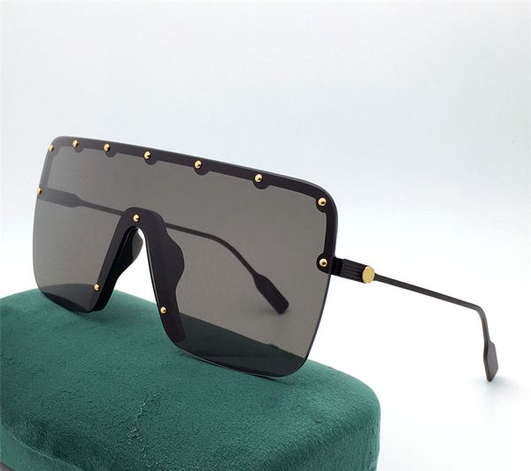 

fashion luxury designer 1245s sunglasses mens vintage metal studs mask shaped sun glasses summer avant-garde trend style anti-ultraviolet wi, White;black