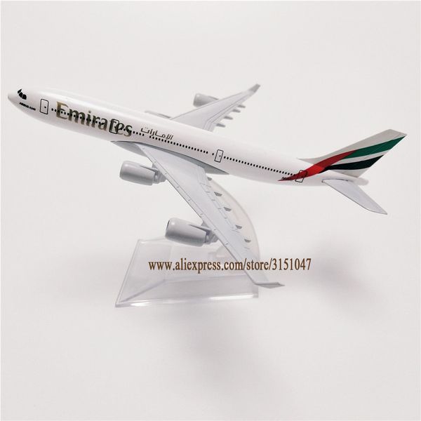 16 centimetri in lega di metallo Air Emirates Airlines aereo modello United Arab A340 Airbus 340 Airways aereo aereo regali Y200104