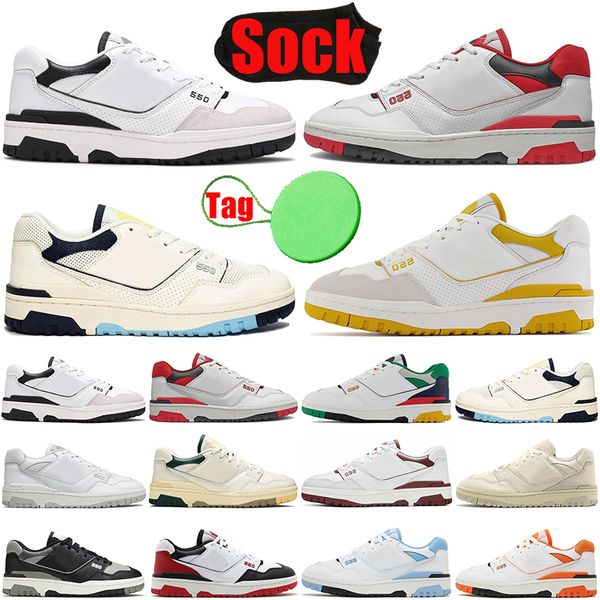 

with sock tag 550 men women running shoes white black grey red unc syracuse varsity gold rich paul athletic mens womens trainers sports snea