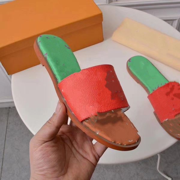 

2021 color luxury designers slides high heeled slipper women fashion shoes sandals genuine leather sole womens solid scuffs sandal heels sli, Black