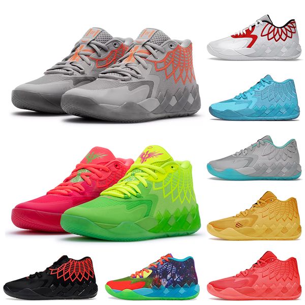 

2023 lamelo ball shoes rick and morty basketball shoe 1of1 mb.01 not from here red blast queen buzz city rock ridge iridescent white black