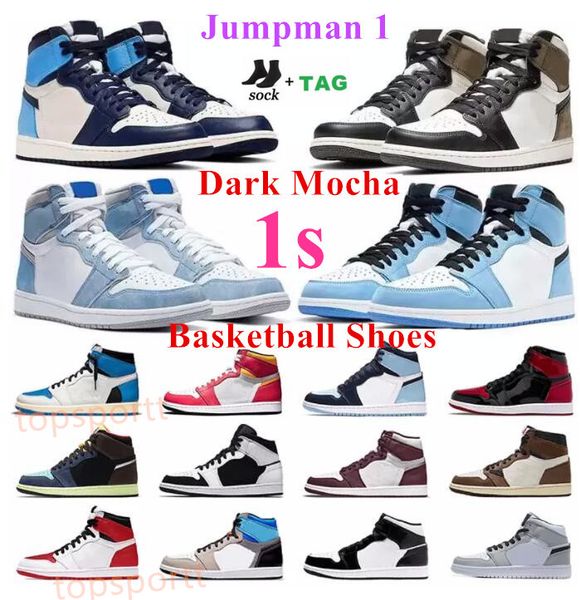

basketball shoes 1 1s trainers stage haze bred patent dark mocha travis scoots georgetown university blue fearless shattered backboard men w