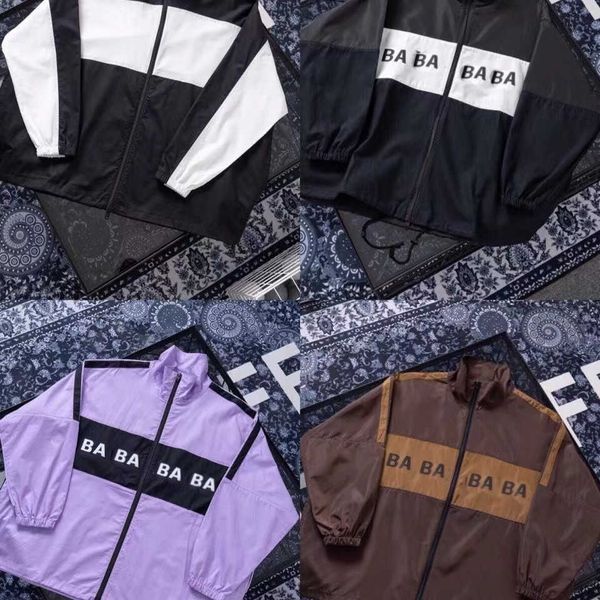 

women's and quality men's paris designer 2022 pizex zip jacket coat for embroidered windproof sunscreen fashion jacket s-xl size, Black;brown