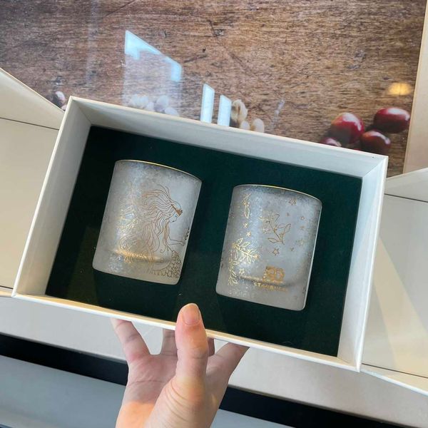 

2021 starbucks cup 50th anniversary collection glass water cup to cup gift box set