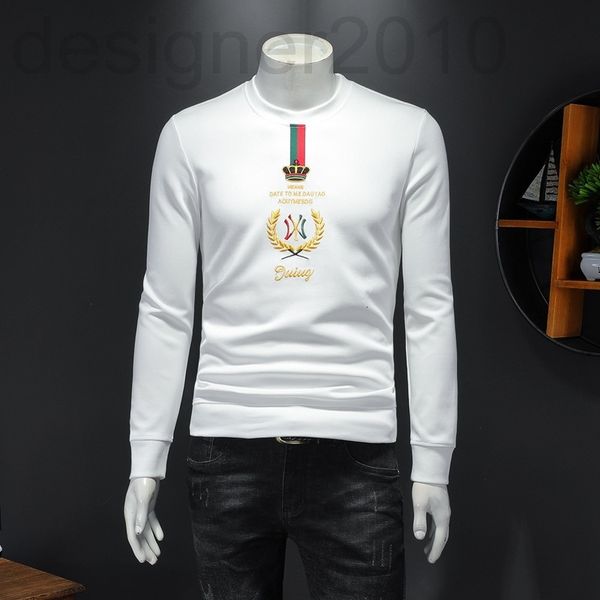 

men's hoodies & sweatshirts designer 2020 autumn round neck sweater men's large size fashion fat sports long sleeve t-shirt bottom, Black
