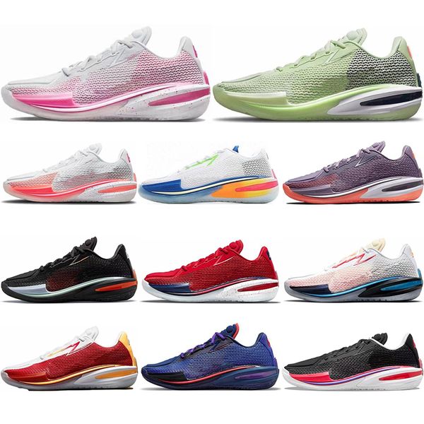 

2022 latest zoom g.t. cut mens basketball shoes low sneakers gt black crimson green grinch laser blue university pink breast cancer void mes, White;red