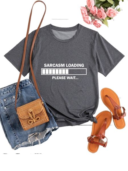 

plus slogan graphic tee a4xo#, Black