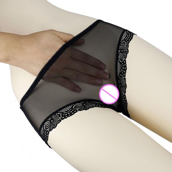 

ultra-thin transparent panties underwear women briefs seamless solid female mid-rise lace, Black;pink