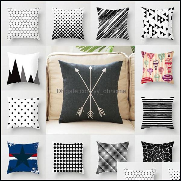Caixa de travesseiro Moderno minimalista abstrato abstrato sof￡ caseiro decora￧￣o single s dhtjd