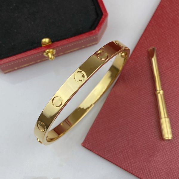 

luxury stainless steel screwdriver bangle mens womens couple love bracelet fashion jewelry valentines christmas gift wholesale, Black