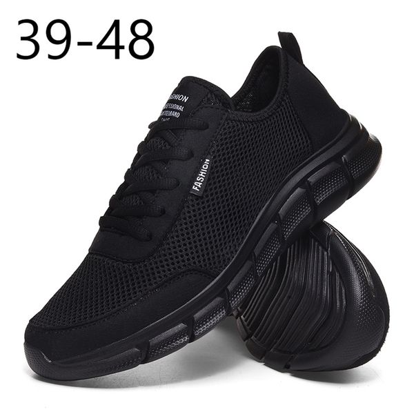 

damyuan light running shoes 48 breathable mens sports 47 fashion comfortable men s sneakers large size men casual 220812, Black