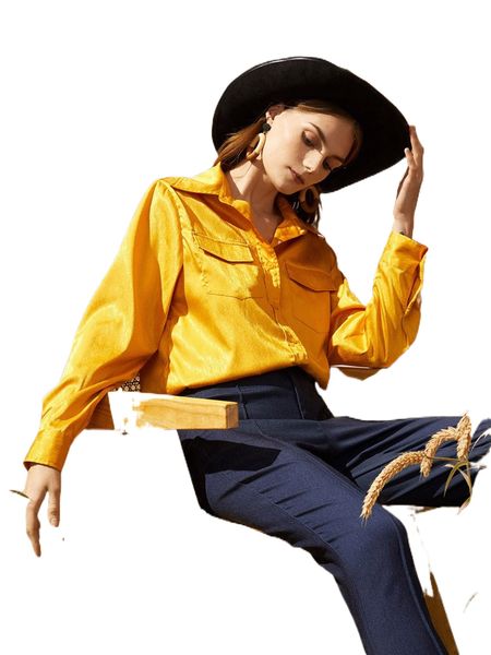 

solid flap pocket shirt n8bw#, White