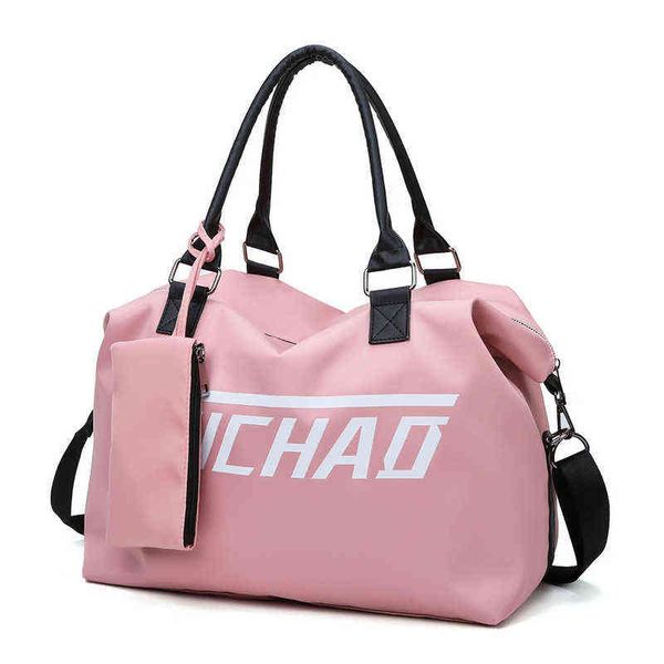 

duffel bags fashion large capacity portable pouch men's short-distance travel bag women's letter shoulder crossbody fit 220614