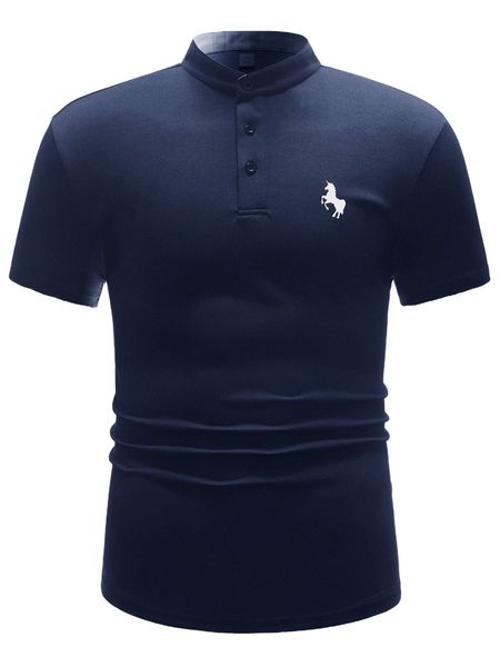 

men unicorn print polo shirt 543o#, White;black