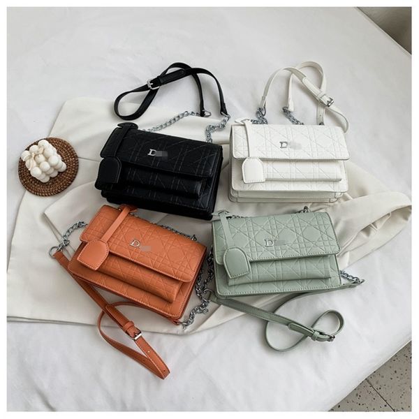 

62% off 2022 new designer bags lingge indentation square women's fashion single shoulder messenger inner compartment small simple and v