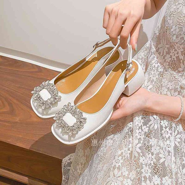 

sandals grape mother sheepskin padded square button toe sandals women's mary jane shoes black patent leather thick heels shoes ssm xz59