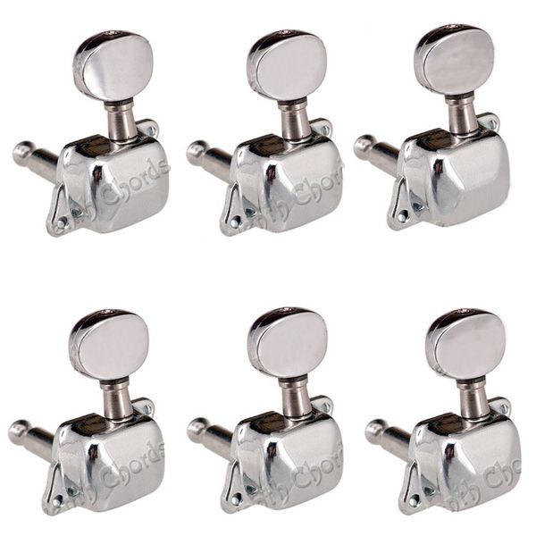 

6l chromed inline semiclosed guitar tuning pegs tuners machine heads for left handed electric guitar