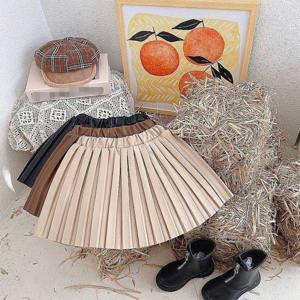 

3 colors fashion kids girls skirts outfits 1-6y solid elastic high waist ruffles pleated, Blue