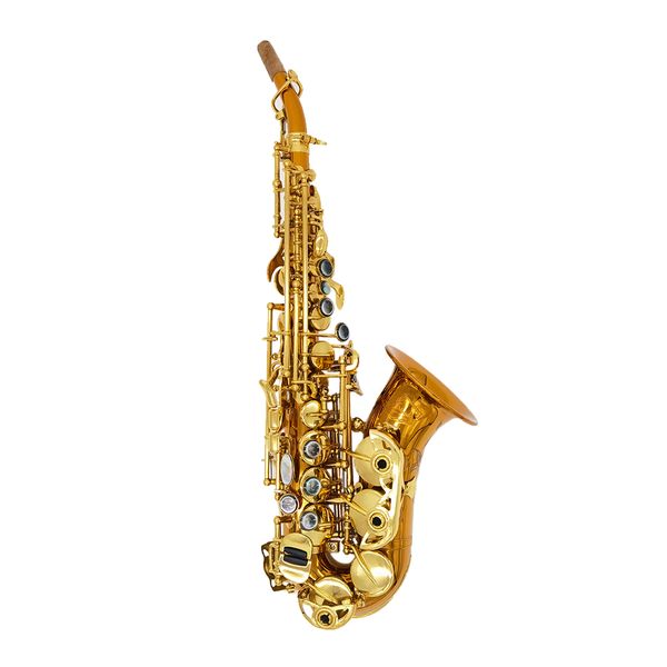 

popular grade curved phosphor copper gold plated keys soprano saxophone