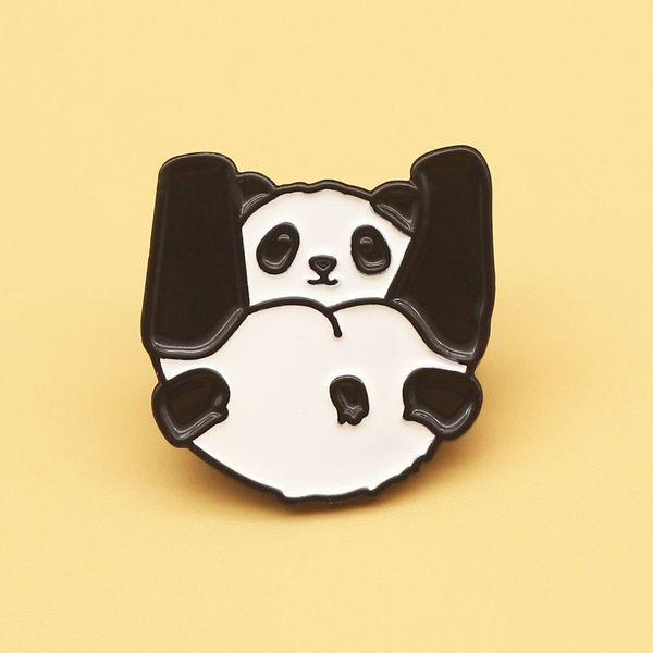 

cartoon animal enamel pins custom chibi pig and panda brooches bag badge childlike cartoon jewelry cute gift for kids s1000, Blue