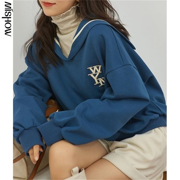 

mishow winter sweatshirts for women letter printed outdoor pullover casual long sleeve clothing female mx20c6873 201216, Black